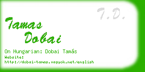tamas dobai business card